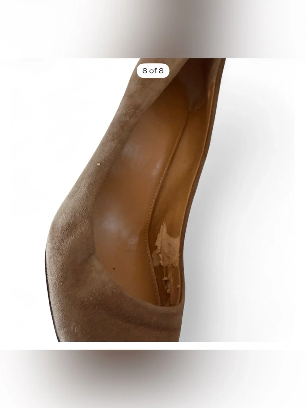 J.Crew Taupe Suede Stiletto Almond Toe Heels Size 6
